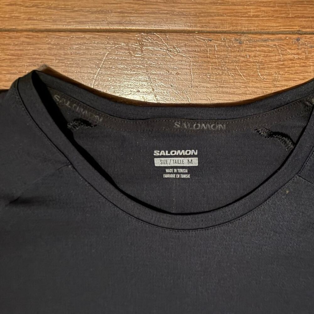 Saloman Womens Black Tee shirt Medium Short Sleeve - Picture 7 of 8